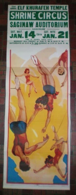 $20 • Buy Vintage Shrine Circus Poster-Jan 14-21-Saginaw
