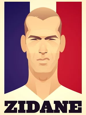 V1111 Zinedine Zidane Portrait Soccer Football Art Decor WALL POSTER PRINT CA • $13.82