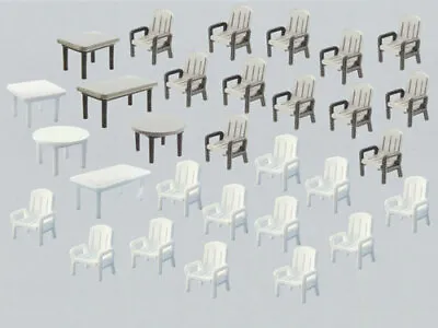 Faller Garden Chairs (24) And Tables (6) Building Kit IV N Gauge 272441 • £10.65