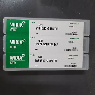 (Lot Of 3) 9/16 - 12 Tap USA Widia GTD High Speed Steel H3  FREE USA SHIPPING • $19.99