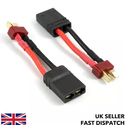 Deans Male To TRX Female Connector Adaptor/wire/cable 30mm 14 AWG (TRAXXAS) • £4.25