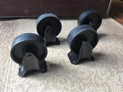 Set Of 4 4.5 Husky Casters For Cabinet Base - Rigid Casters - New Out Of Box • $15