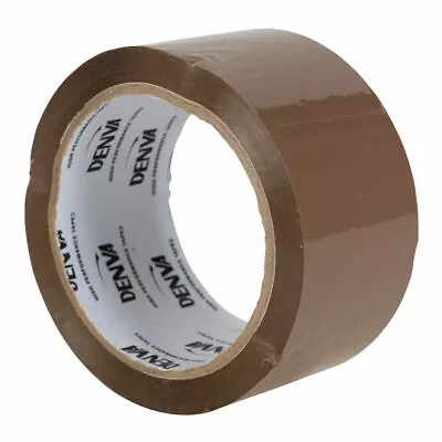 £9.98 • Buy 6 X  Denva  BRANDED STRONG Buff Parcel Packing Tape Box Sealing 48mm X 66m