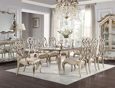 SPECIAL 9 Piece Vintage Glam Design Dining Room Furniture Table Chairs Set ICAS • $3088.91