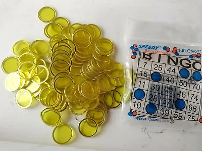 100 Yellow Magnetic Bingo Chips • $5.99