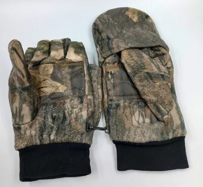 Camouflage Fingerless Gloves Mitten Combination Thinsulate Size Large • $18.50