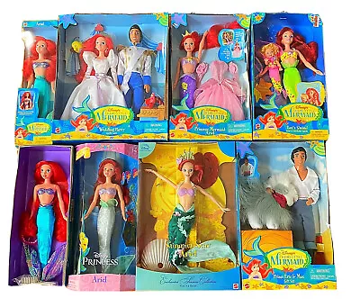 £1521.99 • Buy Vintage Little Mermaid Dolls 1997 Collection With Rare Disney Store 2001 Ariel
