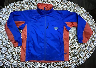 Florida Gators Columbia Windbreaker Jacket Adult LARGE Blue Orange Full Zip  EUC • $19.95