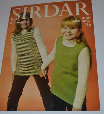 Knitting Pattern For Jumper And Tabard 4 Ply • £1.50