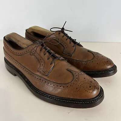 VTG Florsheim Imperial  8.5 D Mens Kenmoor 93602 Brown V Cleat USA Made • $65