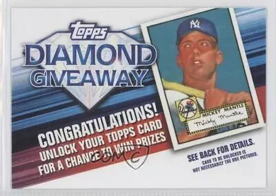 2011 Topps Redemptions Diamond Giveaway Code Cards Mickey Mantle #TDG-1 HOF • $1.37