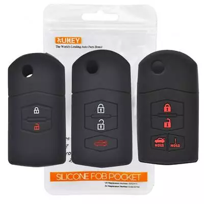 Car Silicone Key Case Remote Fob Cover For Mazda Demio 2 3 5 6 M3 CX-5 CX7 CX9 • $7.49