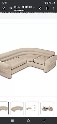 Intex Corner Sofa Inflatable Couch 257x203x76cm  • £70