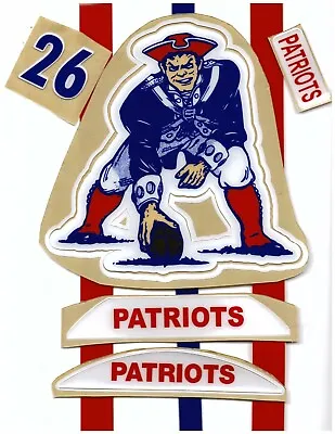 Like Patriots Throwback Football Helmet Decals With Number • $26.87