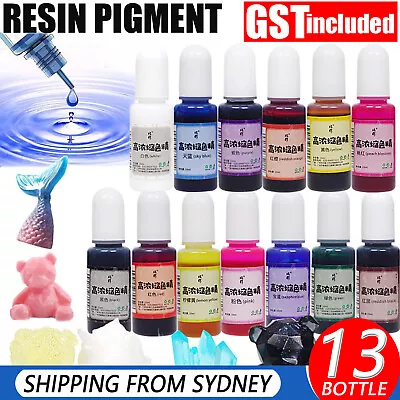 13 Bottle Colors Craft Ink Diffusion Epoxy Resin Pigment Kit Liquid Dye Resin AU • $13.39