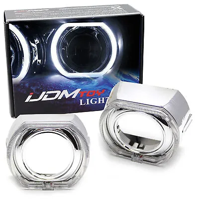 X5-R Style White LED Halo Ring Angel Eye Shrouds For 3.0  H1 Headlamp Projectors • $41.39