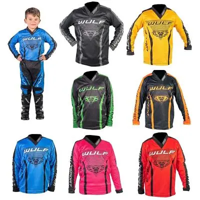 Wulfsport Cub Linear Motocross Jersey Kids Motorcross MX Quad Shirt Youth Top • $19