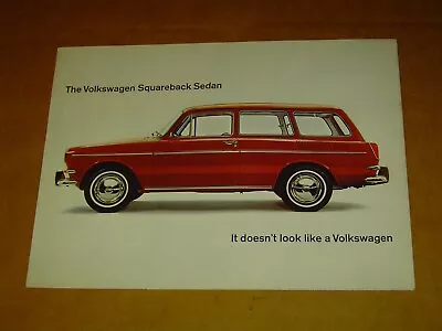 1965 Volkswagen 1600 Squareback Sedan Wagon Brochure Super Nice! Original! • $14.99