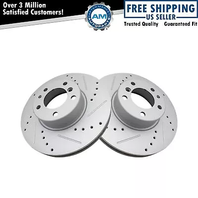 Performance Brake Rotor Drilled & Slotted G-Coated Front Pair • $101.70