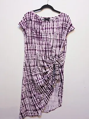 Motto Purple Tie Dye Dress Or Tunic Size 16 Very Stretchy • $23.81