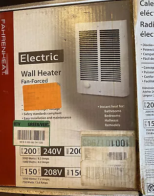 *nos* Ffc2048-marley-fahrenheat-electric Wall Heater-free Shipping* • $224.99