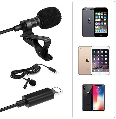 360 Lavalier Lapel Mini Clip On Mic Condenser Microphone For IPhone 15 14 13 12 • £8.99