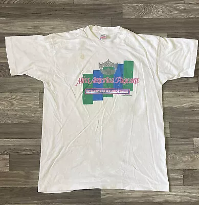 1994 Miss America Pageant Shirt Men’s Large Fruit Of The Loom Solid White • $30
