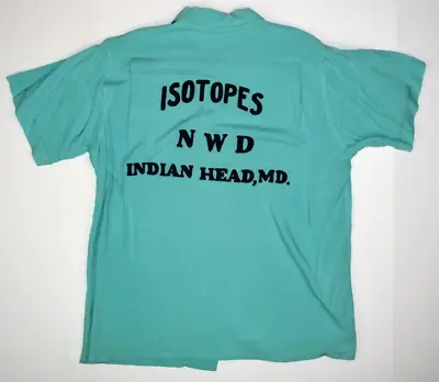 Nat Nast Loop Collar VTG 50s Isotopes NWD Indian Head MD Rayon Bowling Shirt S/M • $143.88