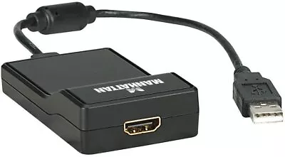 USB 2.0 To HDMI Output Multi-Display Adapter Cable Manhattan 151061 USB2-H02 • $79.95