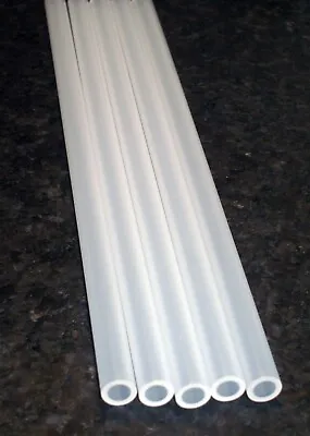 Qty 5 Rigid Polypropylene Tubing 3/8  OD X 1/4  ID X 9.625  L Plastic Tube Pipe • $5.84