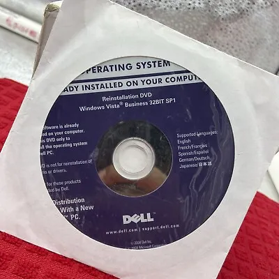 Dell Microsoft Windows Vista Business 32BIT SP1 Reinstallation DVD • $13