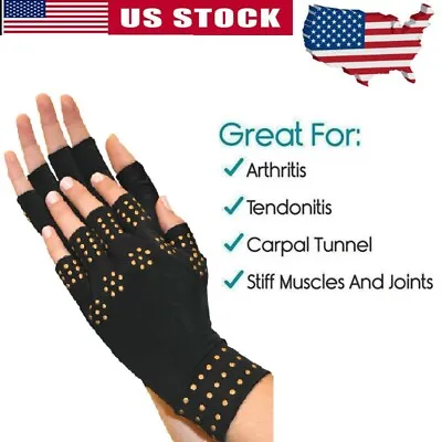 Unisex Women Men Arthritis Finger Gloves Therapeutic Compression • $6.55