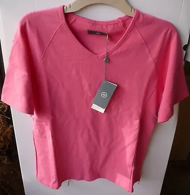 Jack Orton Ladies V-neck Pink Ride T-shirt Riding Top Size 16 Brand New • £8.99