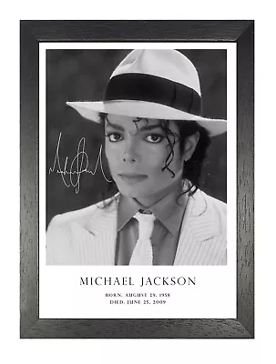 Michael Jackson 25 American Singer Music Poster King Of Pop Photo Signed Tribute • £4.99