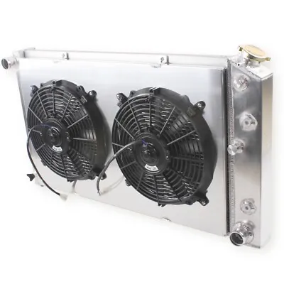 For 1971-1979 Chevy Caprice Impala Monte Carlo 3-Row Radiator W/12'' Fans Shroud • $195