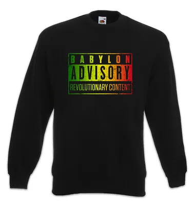 Babylon Advisory Sweatshirt Pullover Rasta Irie Reggae Jamaica Africa Rastafari • £34.74