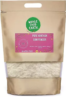 Whole Food Earth Pure Xanthan Gum Powder 375g - (3 X 125g Pouches)  - BB 18.3.23 • £6.49