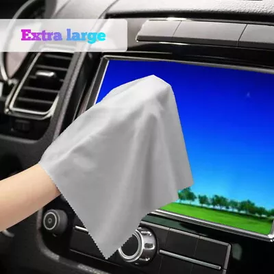 Oversized Microfiber Cleaning Cloth 12  X 12  For Screens Lens Phone- Light Gray • $2.79