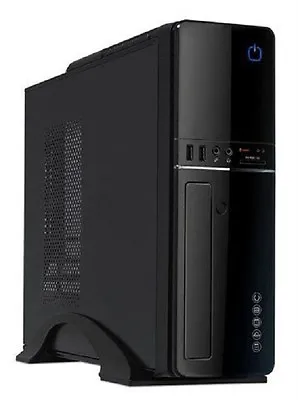 CiT S012B Slim Micro ATX/Mini ITX PC Case MATX With 300W PSU Card Reader Black • £49.95