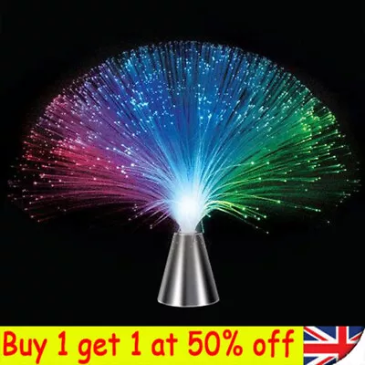 £6.49 • Buy LED Multi-Colour Changing Fibre Optic Fountain Night Light Lamp Christmas Decor