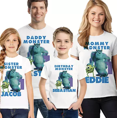 Monsters Inc Birthday T-Shirt For The Family - Personalized With Name And Age • $20.99