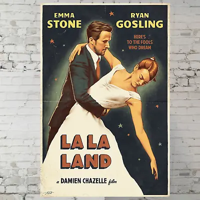 $12.90 • Buy La La Land Movie Poster Retro Stile Ryan Gosling Emma Stone 11x17  Wall Art