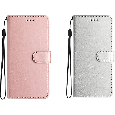 Silk Texture PU Leather Wallet Case Phone Cover For Samsung S24 S23 S22 S20 Plus • $11.94