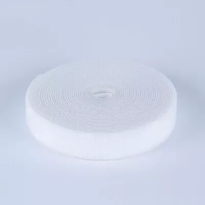 White Hook & Loop Back To Back Strap Tape Roll Tape 1cm 2cm 3cm 4 5 Wide X 5m • $11.95