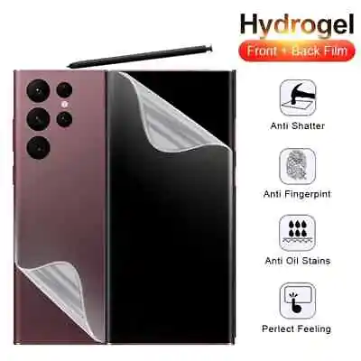 HYDROGEL Screen Protector For Samsung Galaxy S22 S21 S20 FE Ultra S10 S9 Note 20 • $7.95