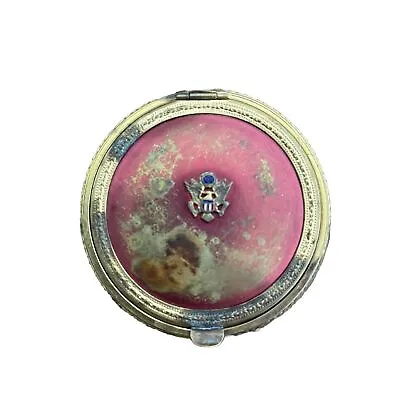 Vintage WWII?  US ARMY Military Sweetheart Ladies Compact Fancy Pill Container? • $54.99