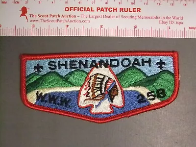 Boy Scout OA 258 Shenandoah Flap 4876MM • $12.89