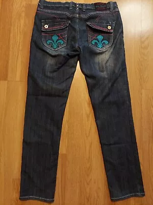 Old Skool Jeans Women’s Size 13 Embroidered +Bling~ See Photos • $11.55
