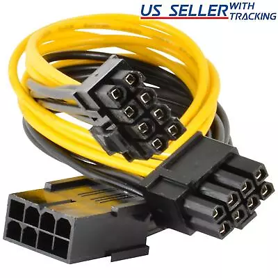 PCI-E 8-pin To 2x 6+2-pin (6-pin/8-pin) Power Splitter Cable PCIE PCI Express • $6.99