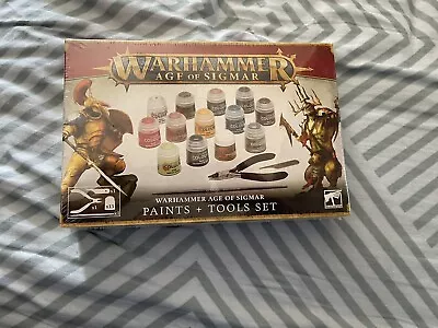 GW Age Of Sigmar Paints And Tools Set • £20